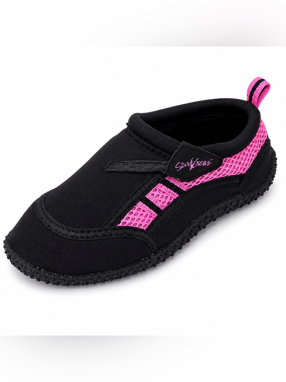 Surf Gear Aqua Water Shoes Women’s Size 6 Black Pink Mesh NWT